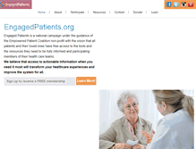 Tablet Screenshot of engagedpatients.org